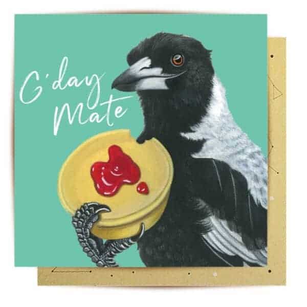greeting card magpie meat pie1