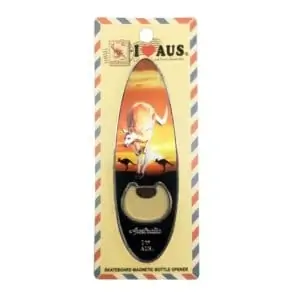 kangaroo surfboard magnet bottle opener