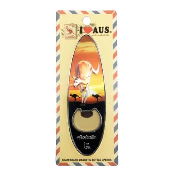 kangaroo surfboard magnet bottle opener