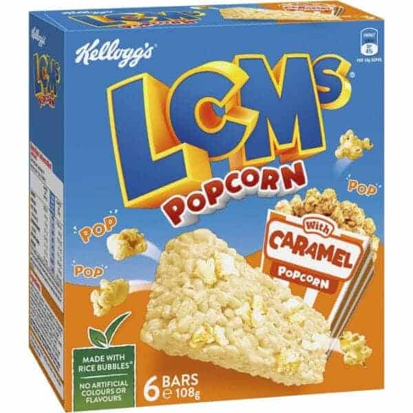 kellogg lcms caramel popcorn snack bars 6 pack