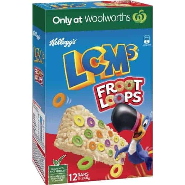kellogg lcms froot loops snack bars 12 pack