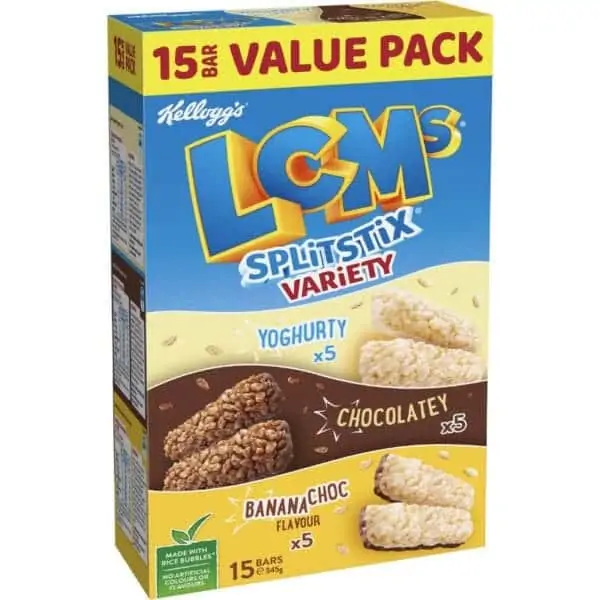 kellogg lcms split stix snack bars variety 15 pack