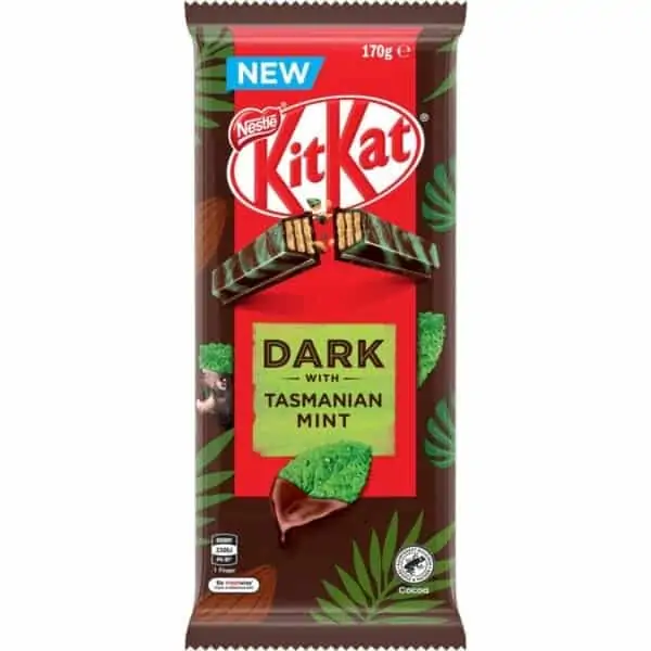 kitkat dark with tasmanian mint block 170g
