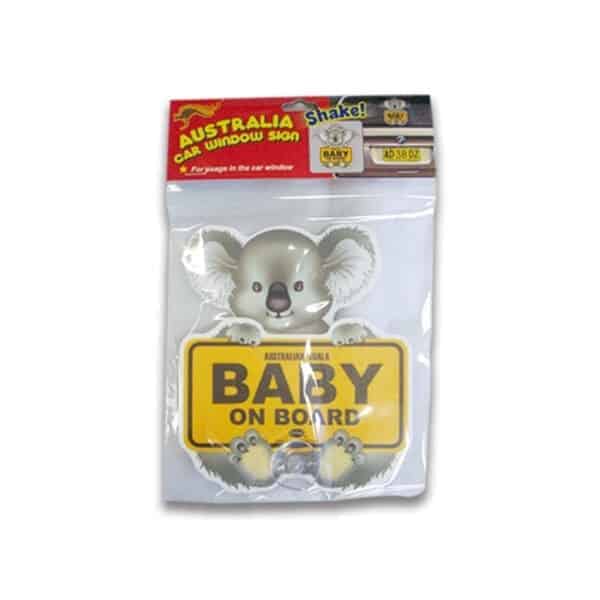 koala baby on board car window sign