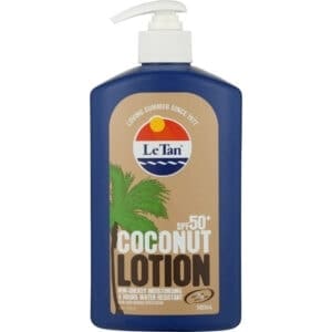 le tan spf 50 coconut sunscreen lotion 500ml