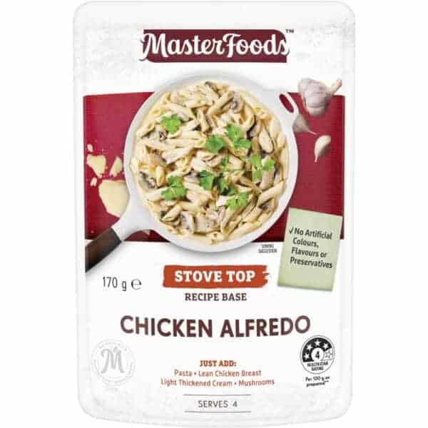 masterfoods chicken alfredo recipe base 170g