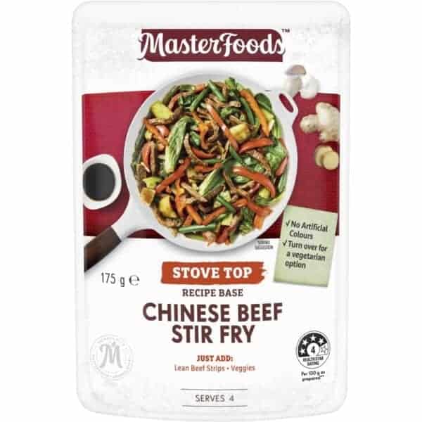 masterfoods chinese beef stir fry recipe base 175g