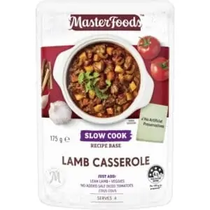masterfoods lamb casserole slow cook recipe base 175g