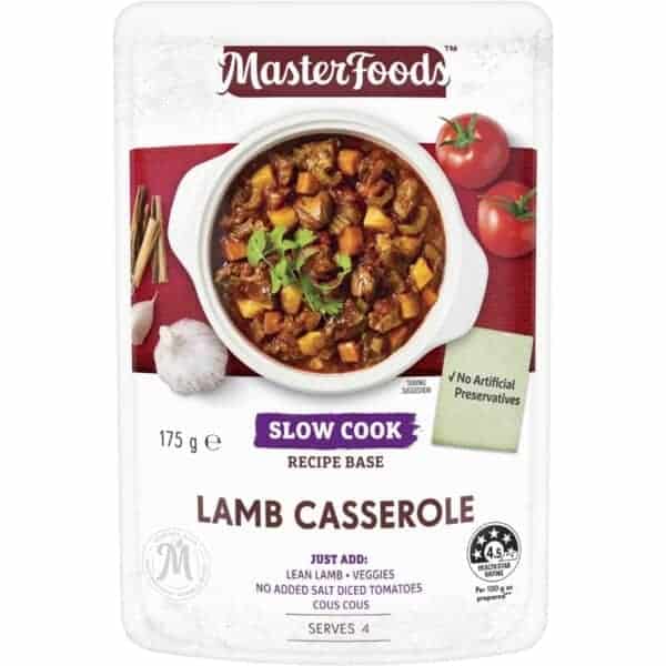 masterfoods lamb casserole slow cook recipe base 175g
