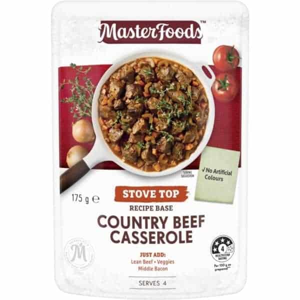 masterfoods recipe base country beef casserole 175g