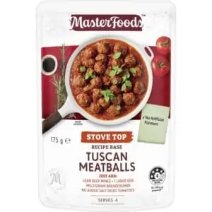 masterfoods recipe base tuscan meatballs 175g
