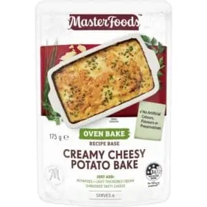 masterfoods side dish creamy cheesy potato bake 175g