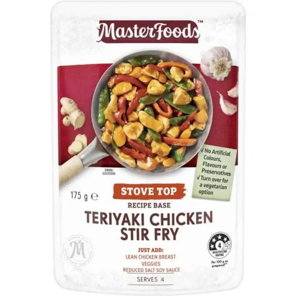 masterfoods teriyaki chicken stir fry recipe base 175g