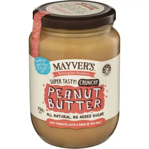 mayver crunchy peanut butter 750g