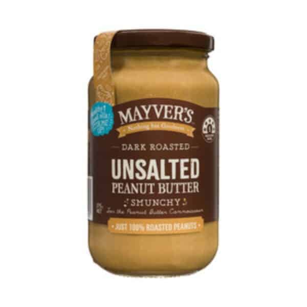 mayver smunchy dark roasted unsalted peanut butter