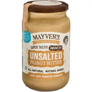 mayver unsalted smunchy peanut butter 375g