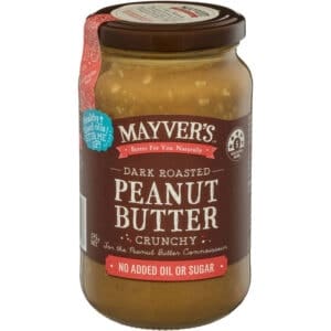 mayvers dark peanut butter crunchy 375g