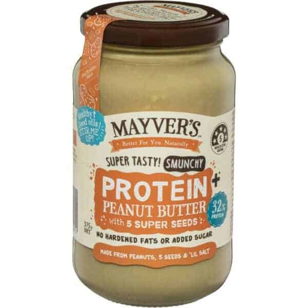 mayvers smunchy protein plus 5 seeds peanut butter 375g