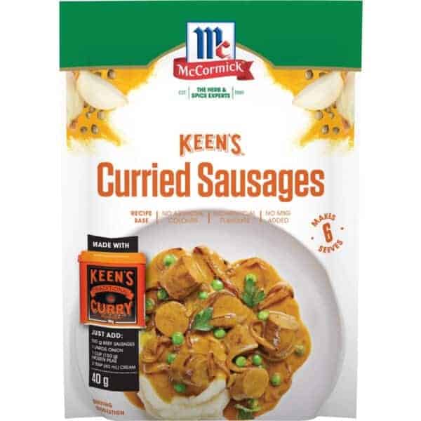 mccormicks keens curried sausages 40g
