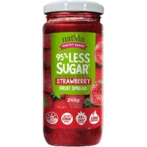 natvia strawberry fruit spread 240g