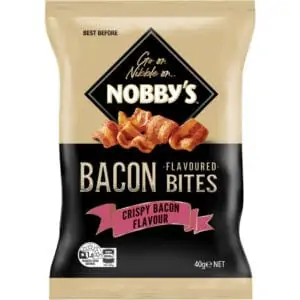 nobby crispy bacon bite snacks 40g