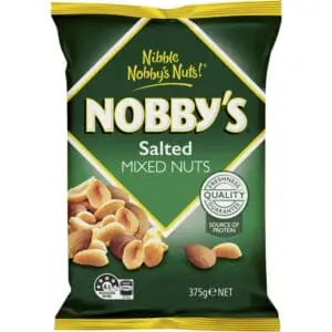 nobby salted mixed nuts 375g