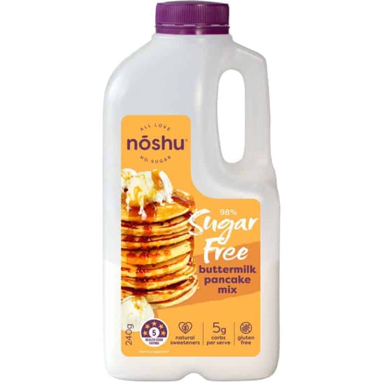 Buy Noshu 98% Sugar Free Buttermilk Pancake Mix 240g Online | Worldwide