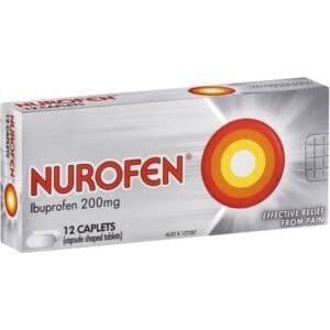 nurofen pain and inflammation relief caplets 200mg ibuprofen 12 pack