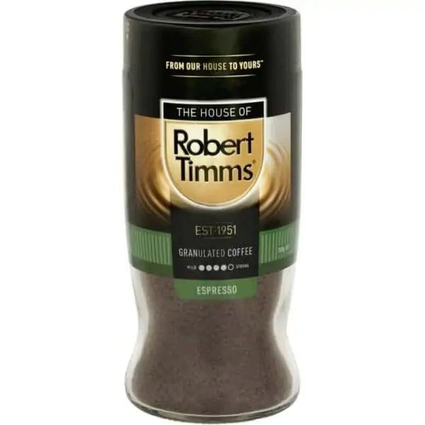 robert timms premium espresso granulated coffee 200g