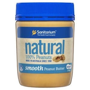 sanitarium natural smooth peanut butter 375g