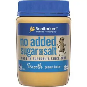 sanitarium smooth no added sugar or salt peanut butter 500g