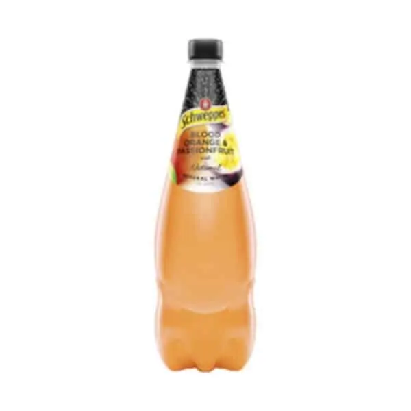 schweppes blood orange and passionfruit flavour drink