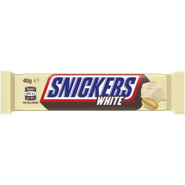 snickers white chocolate bar 40g 1