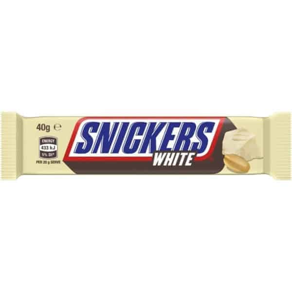 snickers white chocolate bar 40g