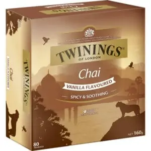 twinings chai vanilla flavoures tea bags 80 pack