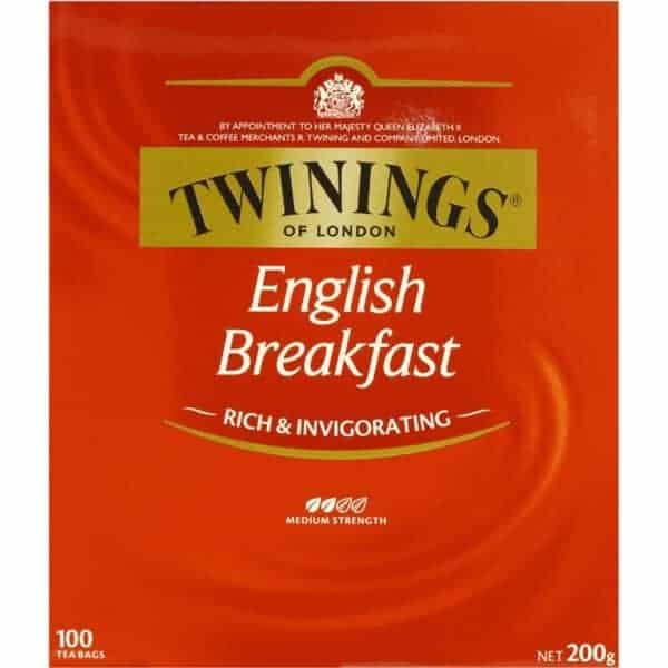 twinings english breakfast tea bags 100pk 200g