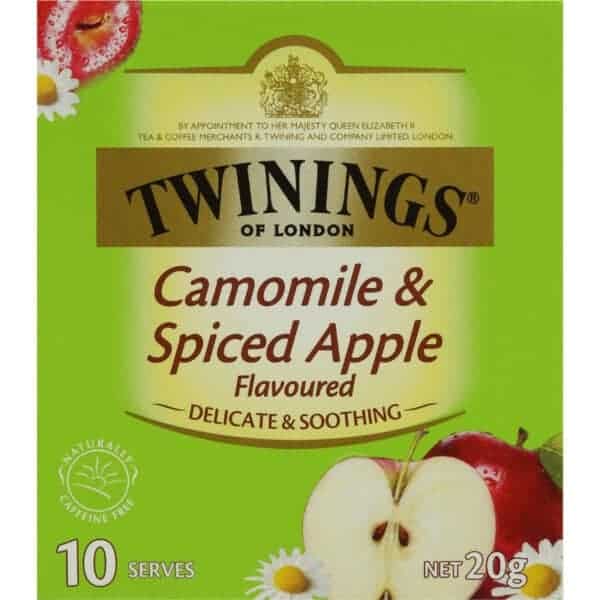 twinings spiced apple infused camomile tea bags 10pk
