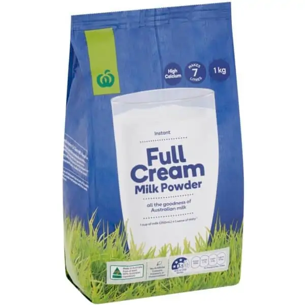 woolworths full cream milk powder 1kg