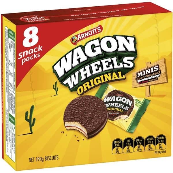 arnotts wagon wheels regular multipack 8 pack