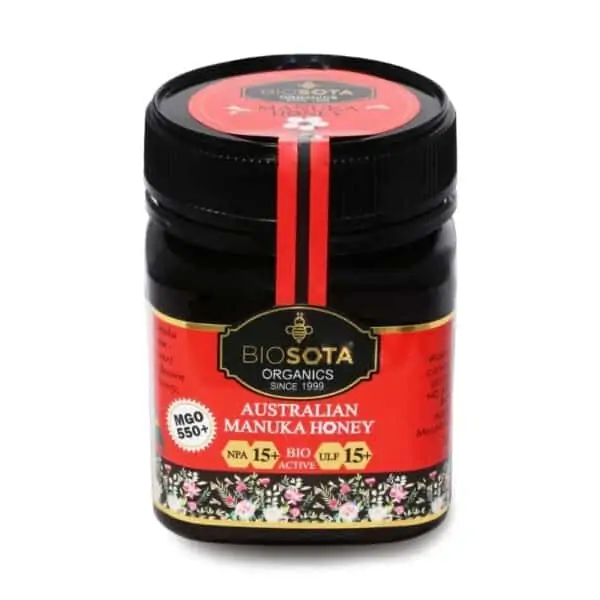 biosota certified organic manuka honey mgo 550 npa 15 250g
