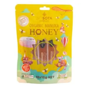 biosota certified organic manuka honey straws mgo 30 zip bag