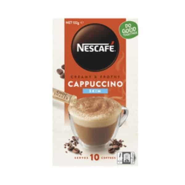 nescafe skim cappuccino coffee sachets