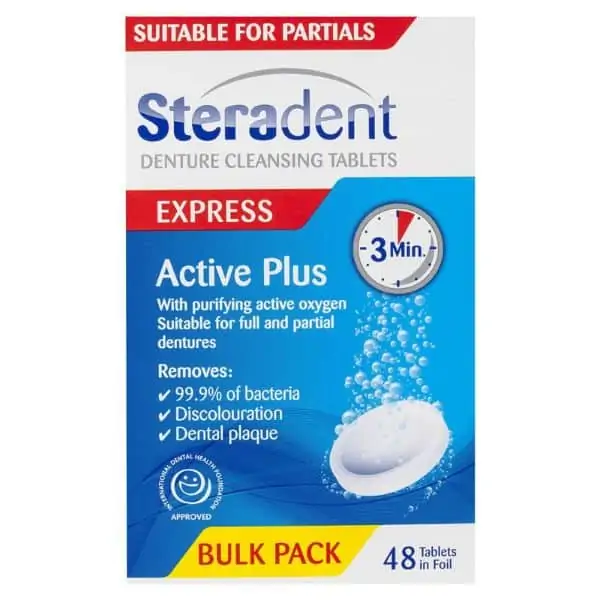 steradent active plus denture cleaner tablets 48 pack
