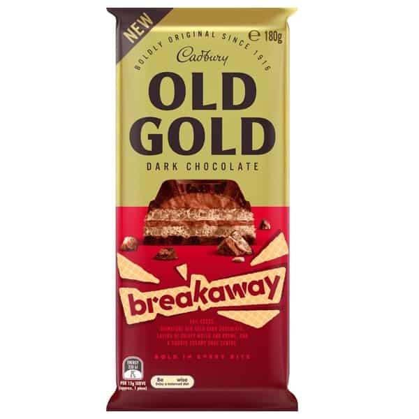 cadbury old gold breakaway block 180g
