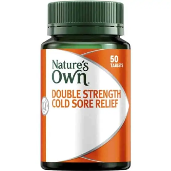 nature own double strength cold sore relief tablets 50 pack