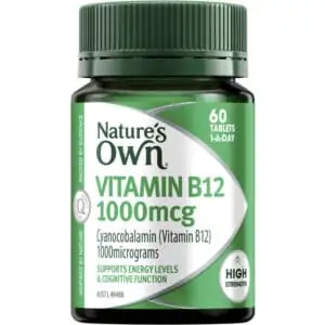 nature own high strength vitamin b12 1000mcg tablets 60 pack