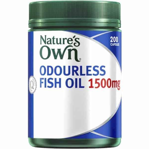 nature own odourless fish oil high strength 1500mg 200 pack