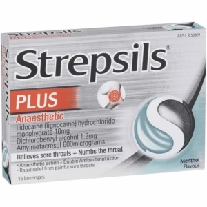 Strepsils Plus Numbing Lozenges 16pk Sore Throat Pain Relief