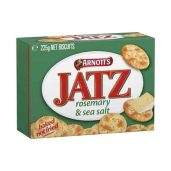 arnotts jatz flavoured crackers rosemary sea salt 225g