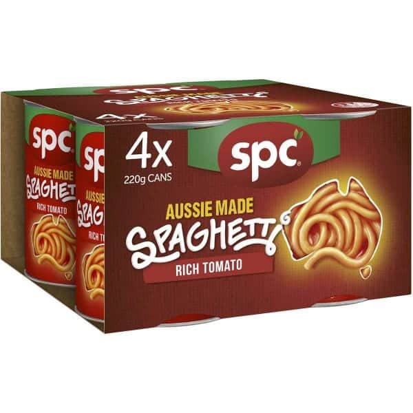 spc spaghetti rich tomato sauce 4x220g